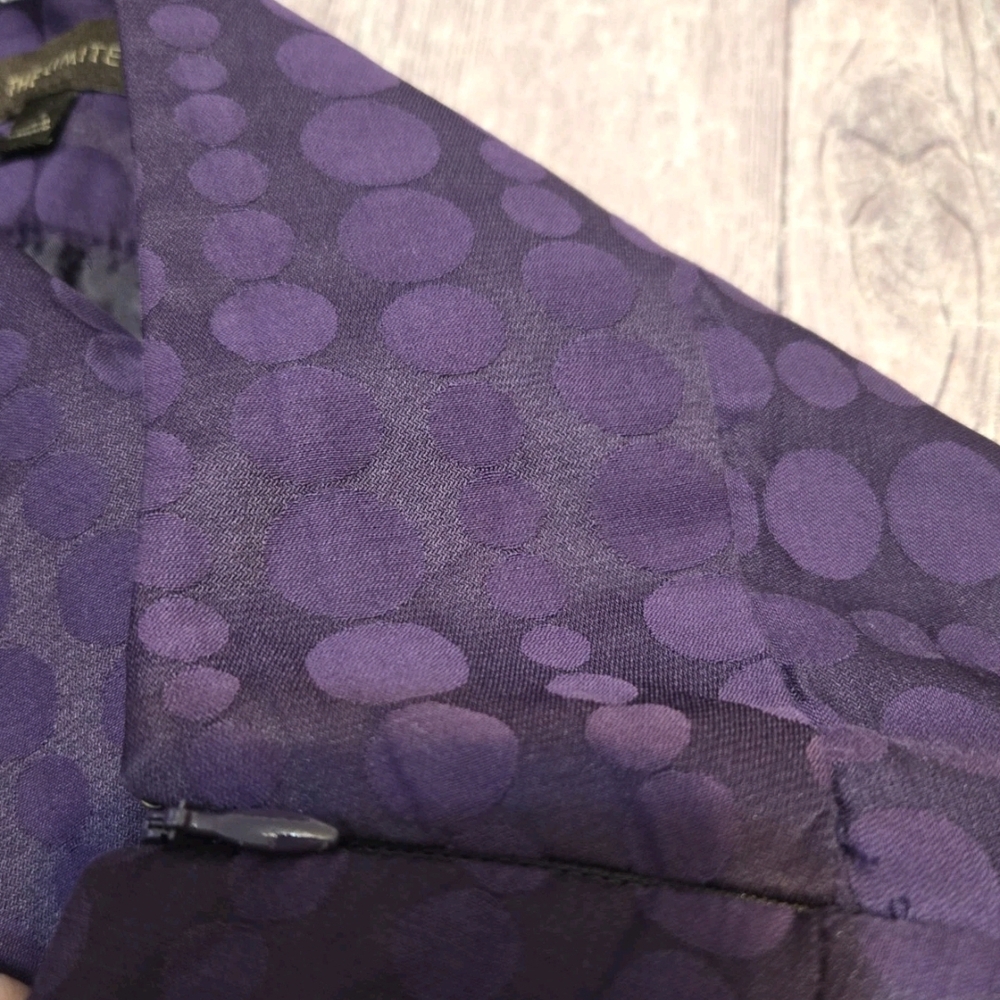 The Limited Skirt Purple Polka Dot A-Line Women's Size 6 Pockets Lined Zip - Picture 4 of 8